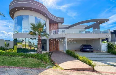 Sobrado com 4 dormitórios à venda, 450 m² por r$ 3.500.000,00 - condomínio residencial eco park bourbon - caçapava/sp