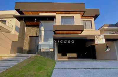 Sobrado com 4 dormitórios, 350 m² - venda por r$ 2.990.000,00 ou aluguel por r$ 17.763,67/mês - condomínio residencial jaguary - são josé dos campos/sp