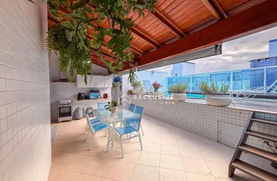 Cobertura com 4 dormitórios à venda, 224 m² por r$ 1.900.000,00 - itaguá - ubatuba/sp