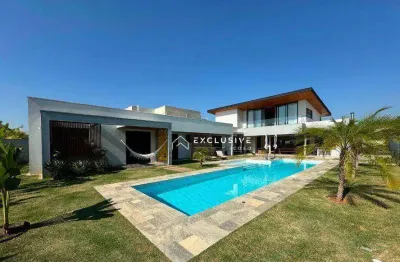 Casa com 5 dormitórios à venda, 550 m² por r$ 11.000.000,00 - condomínio chácara serimbura - são josé dos campos/sp