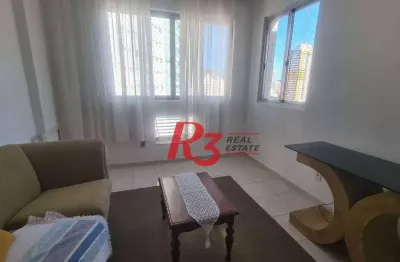 Apartamento com 2 dormitórios para alugar, 80 m² por r$ 4.200,00/mês - gonzaga - santos/sp