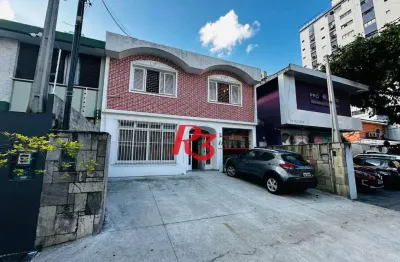 Casa para alugar, 200 m² por r$ 15.670,00/mês - gonzaga - santos/sp