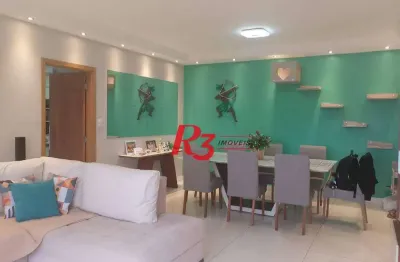 Apartamento com 3 dormitórios à venda, 152 m² por r$ 960.000,00 - boqueirão - santos/sp