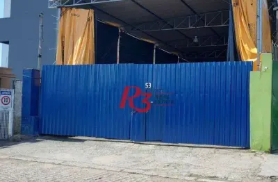 Galpão para alugar, 542 m² por r$ 25.000,00/mês - macuco - santos/sp