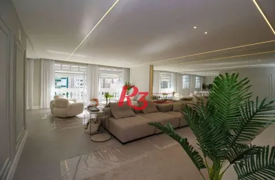 Apartamento com 4 dormitórios à venda, 301 m² por r$ 3.100.000,00 - boqueirão - santos/sp