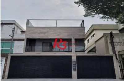 Casa com 3 dormitórios à venda, 290 m² - boqueirão - santos/sp