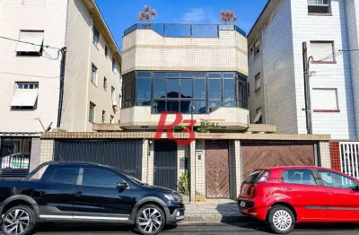 Sobrado com 5 dormitórios à venda, 258 m² - embaré - santos/sp