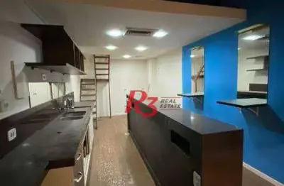 Ponto comercial com 1 sala para alugar na Avenida Ana Costa, 549, Gonzaga, Santos