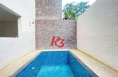 Sobrado com 3 dormitórios à venda, 140 m² - boqueirão - santos/sp