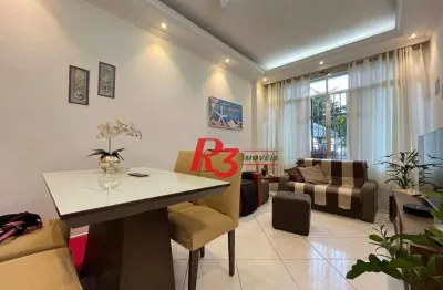 Apartamento com 2 dormitórios à venda, 78 m² por r$ 557.000,00 - embaré - santos/sp