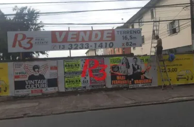Terreno à venda, 1820 m² por r$ 11.710.000,00 - boqueirão - santos/sp