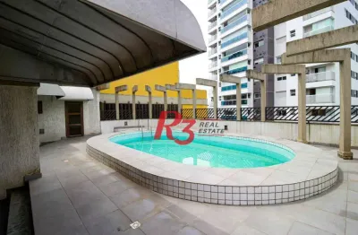 Cobertura com 6 dormitórios à venda, 750 m² por r$ 5.500.000,00 - boqueirão - santos/sp