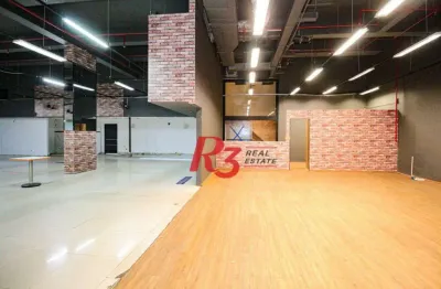 Loja para alugar, 530 m² por r$ 45.000,00/mês - gonzaga - santos/sp