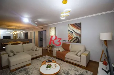 Apartamento com 4 dormitórios à venda, 204 m² por r$ 2.500.000,00 - boqueirão - santos/sp