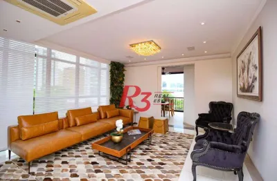 Apartamento com 4 dormitórios, 280 m² - venda por r$ 2.250.000,00 ou aluguel por r$ 15.000,00/mês - aparecida - santos/sp
