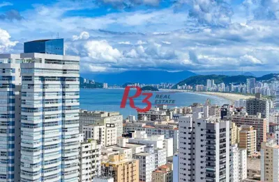 Apartamento com 1 dormitório para alugar, 93 m² por r$ 8.900,00/mês - aparecida - santos/sp