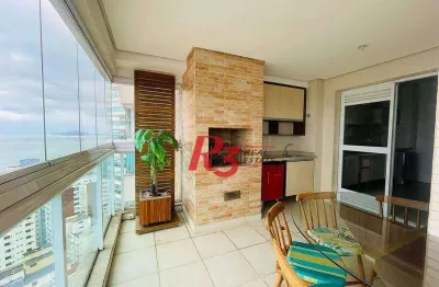 Apartamento para alugar, 204 m² por r$ 24.000,00/mês - embaré - santos/sp