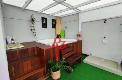 Apartamento garden com 2 dormitórios à venda, 154 m² por r$ 1.379.000,00 - campo grande - santos/sp