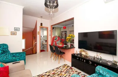 Casa com 2 dormitórios à venda, 100 m² por r$ 750.000,00 - gonzaga - santos/sp