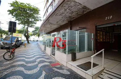 Loja para alugar, 45 m² por r$ 5.000,00/mês - gonzaga - santos/sp