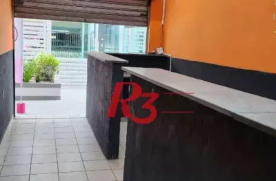 Loja para alugar, 26 m² por r$ 3.000,00/mês - gonzaga - santos/sp