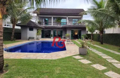 Casa com 4 dormitórios para alugar, 300 m² por r$ 16.000,00/mês - acapulco - guarujá/sp