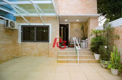 Sobrado com 4 dormitórios à venda, 150 m² por r$ 2.000.000,00 - gonzaga - santos/sp