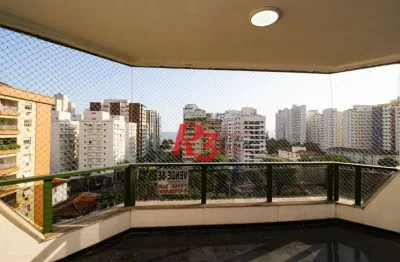 Apartamento, 400 m² - venda por r$ 3.500.000,00 ou aluguel por r$ 17.000,00/mês - embaré - santos/sp
