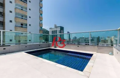 Cobertura com 4 dormitórios à venda, 374 m² por r$ 1.500.000,00 - centro - são vicente/sp