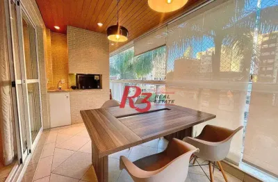 Apartamento garden com 4 dormitórios à venda, 270 m² por r$ 2.700.000,00 - gonzaga - santos/sp