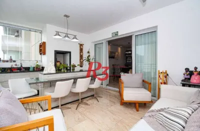Apartamento com 3 dormitórios à venda, 150 m² por r$ 1.500.000,00 - marapé - santos/sp