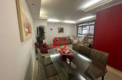Apartamento com 3 dormitórios à venda, 146 m² por r$ 869.000,00 - campo grande - santos/sp