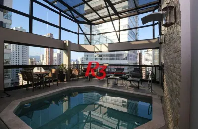Cobertura com 4 dormitórios à venda, 377 m² por r$ 5.360.000,00 - gonzaga - santos/sp