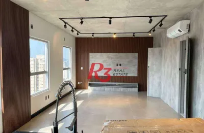 Apartamento com 1 dormitório para alugar, 74 m² por r$ 6.000,02/mês - embaré - santos/sp