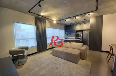 Apartamento com 2 dormitórios para alugar, 74 m² por r$ 7.000,02/mês - embaré - santos/sp