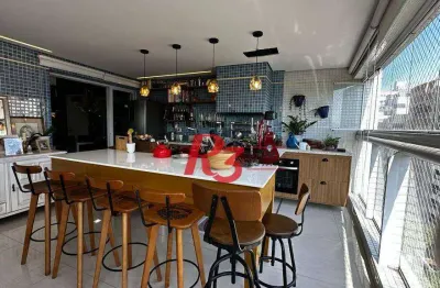 Apartamento com 4 dormitórios à venda, 254 m² por r$ 4.780.000,00 - aparecida - santos/sp