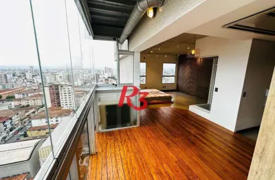 Apartamento com 1 dormitório à venda, 74 m² - embaré - santos/sp