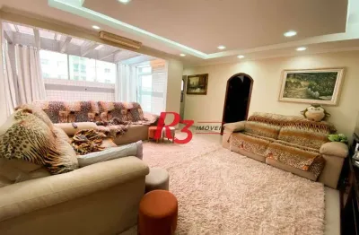 Cobertura com 5 dormitórios, 353 m² - venda por r$ 2.250.000,00 ou aluguel por r$ 15.000,00/mês - embaré - santos/sp