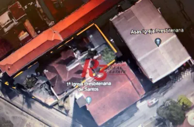 Terreno à venda, 862 m² por r$ 5.000.000,00 - campo grande - santos/sp