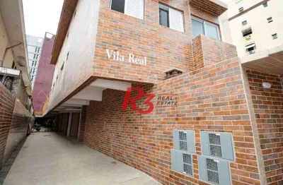 Sobrado com 2 dormitórios à venda, 103 m² por r$ 690.000 - campo grande - santos/sp