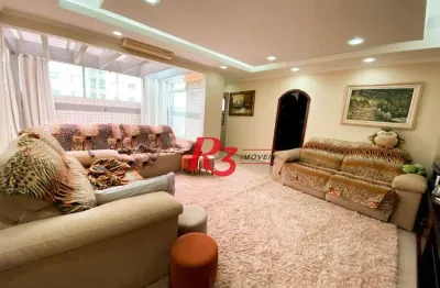Cobertura com 5 dormitórios, 353 m² - venda por r$ 2.250.000,00 ou aluguel por r$ 15.000,00/mês - embaré - santos/sp