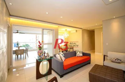 Apartamento com 3 dormitórios à venda, 163 m² por r$ 2.350.000,00 - boqueirão - santos/sp