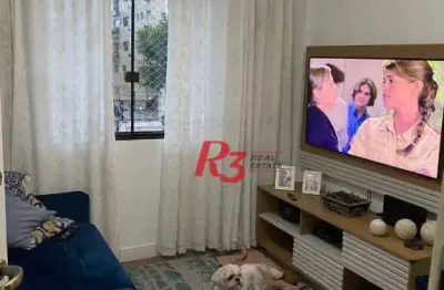 Apartamento com 1 dormitório à venda, 53 m² por r$ 375.000,00 - aparecida - santos/sp