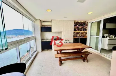 Apartamento à venda, 189 m² por r$ 2.553.000,00 - ponta da praia - santos/sp