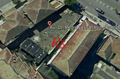 Terreno para alugar, 420 m² por r$ 18.038,76/mês - ponta da praia - santos/sp