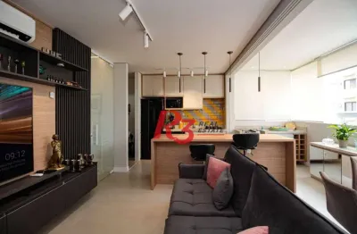 Apartamento à venda, 72 m² por r$ 1.150.000,00 - gonzaga - santos/sp