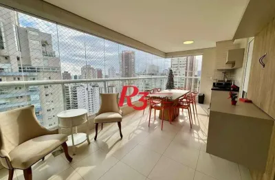 Apartamento com 3 dormitórios à venda, 127 m² por r$ 1.950.000,00 - boqueirão - santos/sp