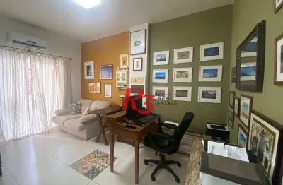 Apartamento com 1 dormitório à venda, 55 m² por r$ 445.000,00 - boqueirão - santos/sp