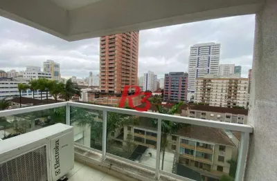 Apartamento com 1 dormitório com lazer, 47 m² por r$ 660.000 - boqueirão - santos/sp