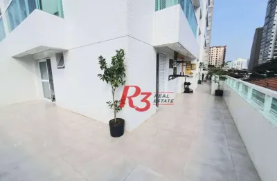 Apartamento garden com 2 dormitórios, 94 m² - venda por r$ 750.000,00 ou aluguel por r$ 5.000,00/mês - embaré - santos/sp